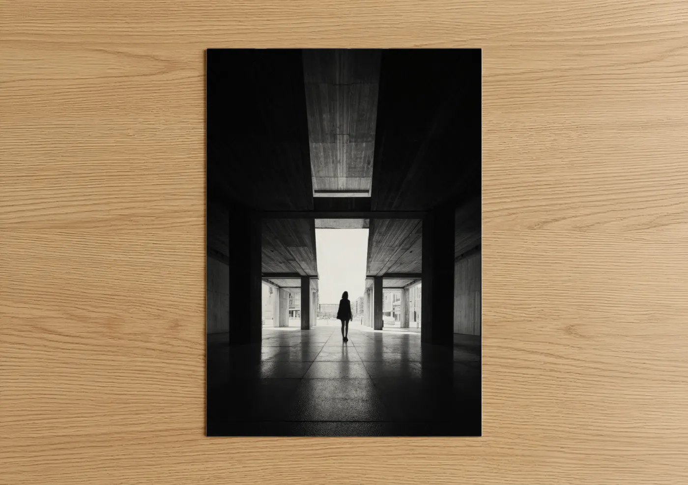 Solitary Figure Modern Architecture Wall Art