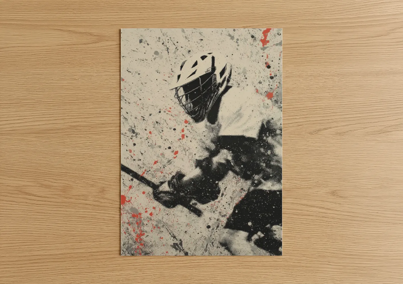 Dynamic Lacrosse Player Action Wall Art