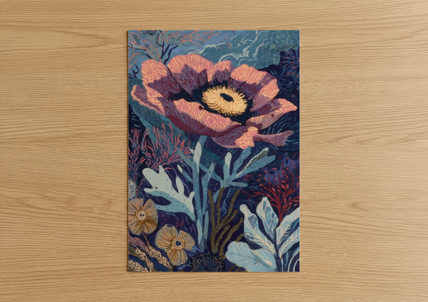 Coral Garden Anemone Underwater Wall Art