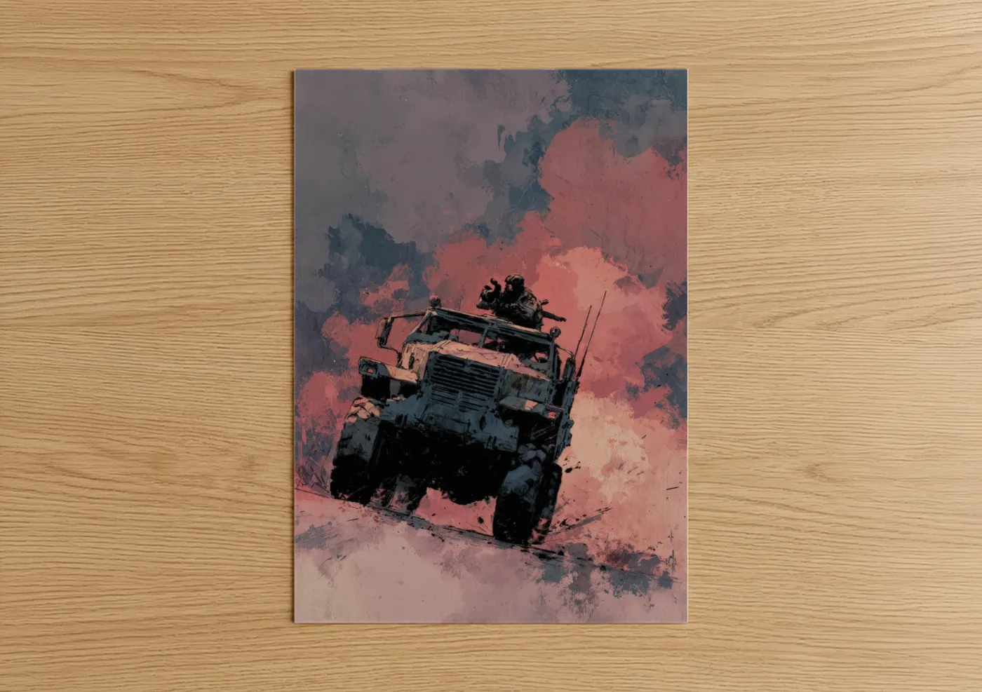 Desert Truck Adventure Watercolor Wall Art