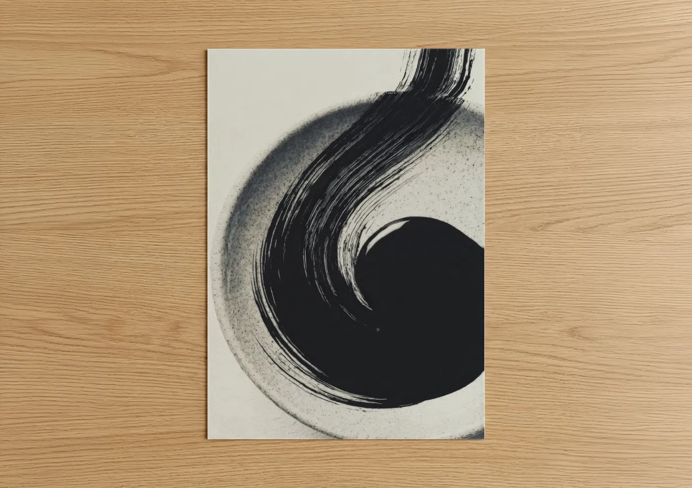 Abstract Condiment Black and White Wall Art