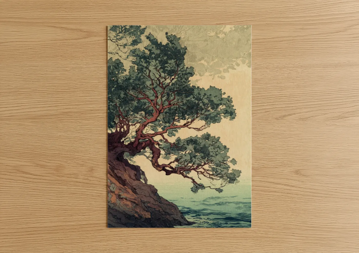 Coastal Arbutus Tree Watercolor Wall Art