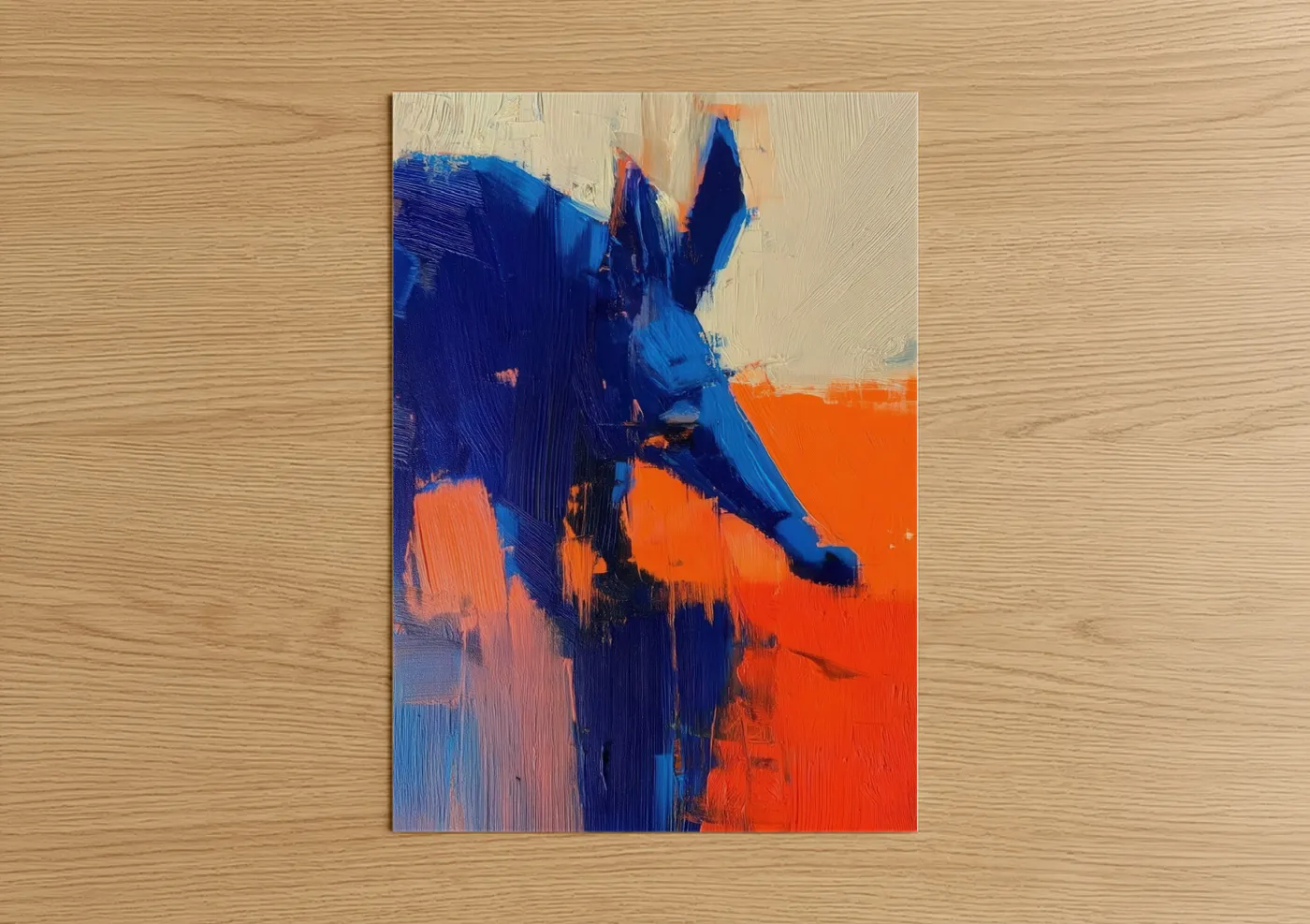 Abstract Aardvark Blue Orange Wall Art