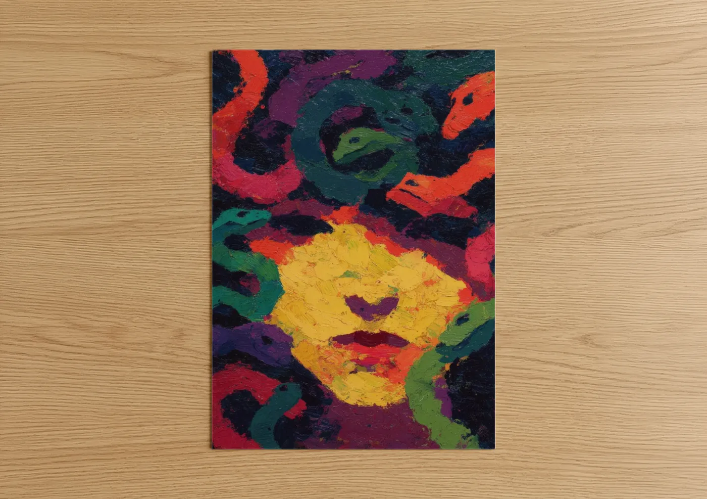 Neon Medusa Expressionist Pop Wall Art