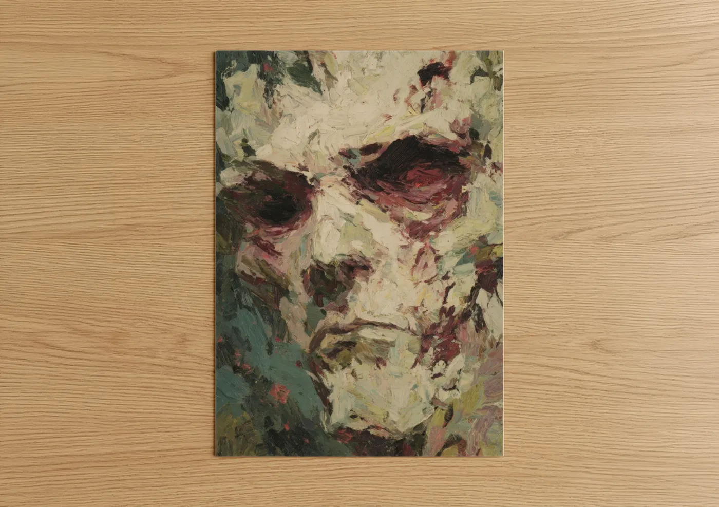 Haunted Zombie Portrait Expressionist Wall Art