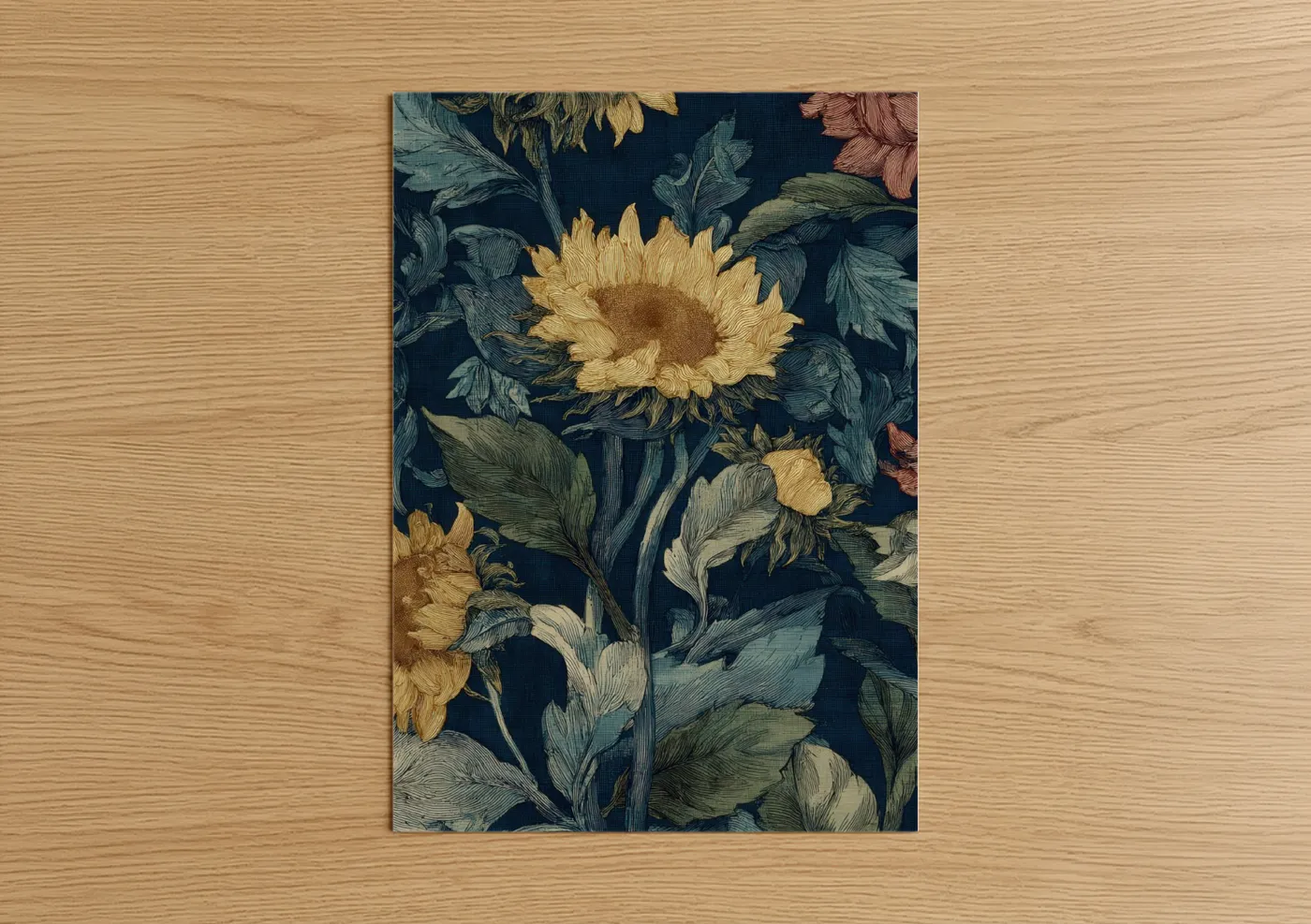 Golden Sunflower Garden Botanical Wall Art