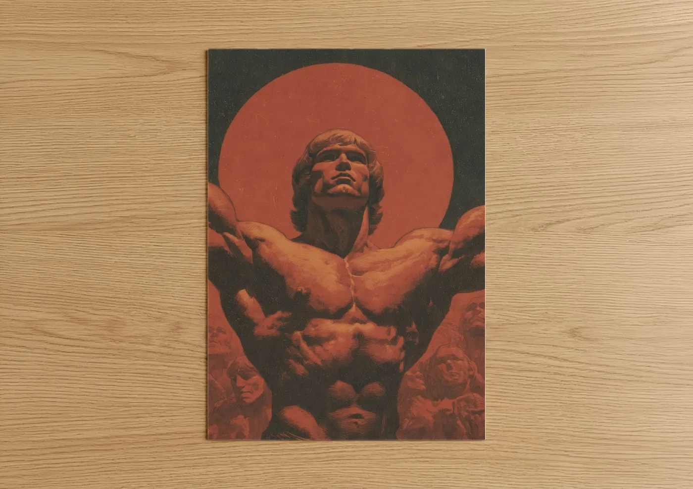 Muscular Champion Bodybuilding Art Wall Art