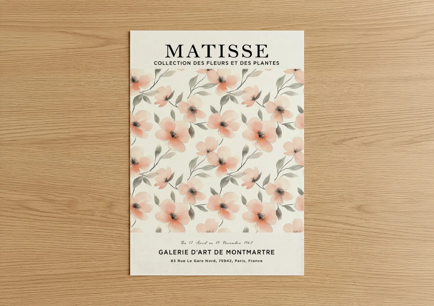 Matisse Floral Pattern Watercolor Wall Art
