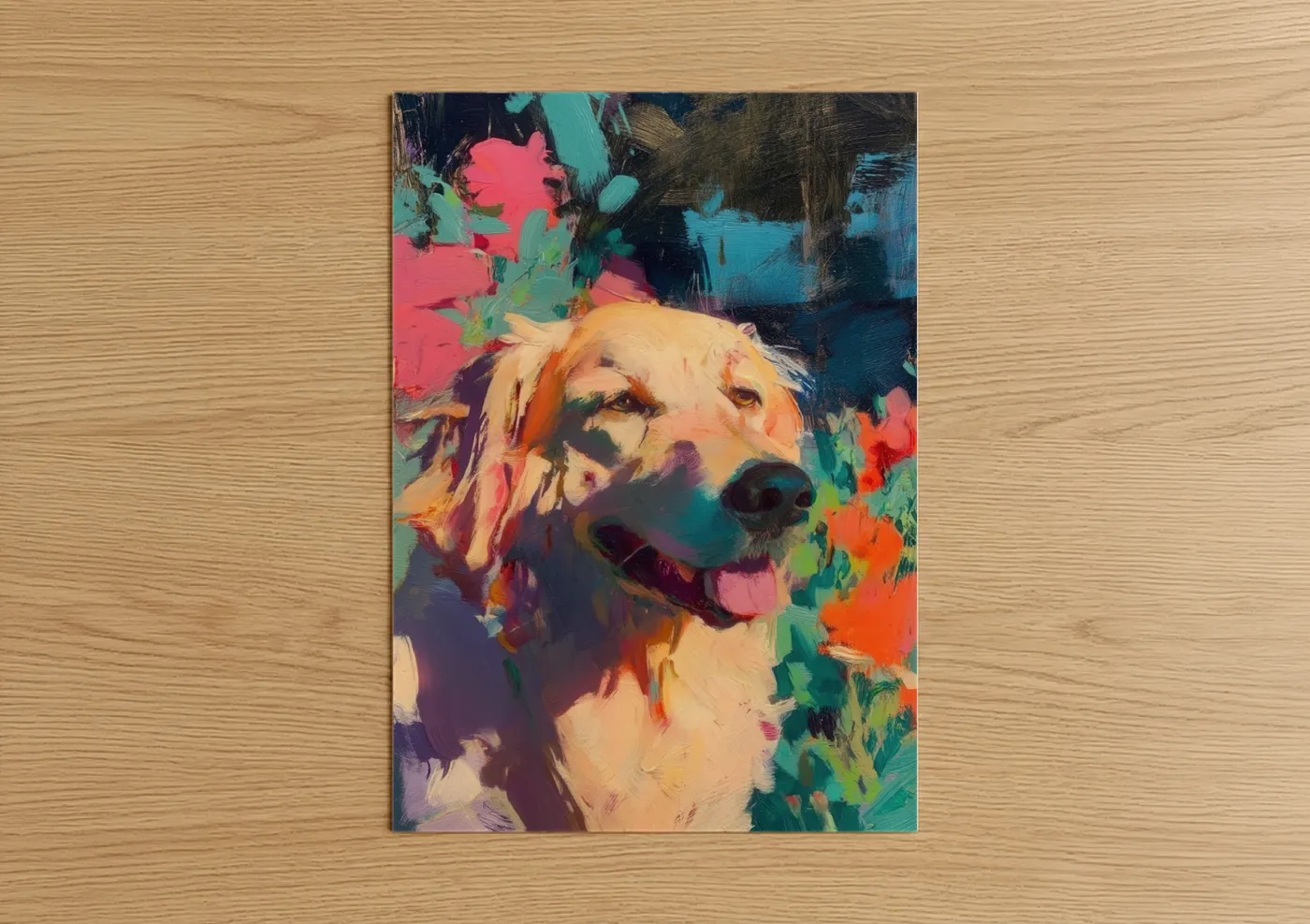 Colorful Happy Retriever Pop Art Wall Art