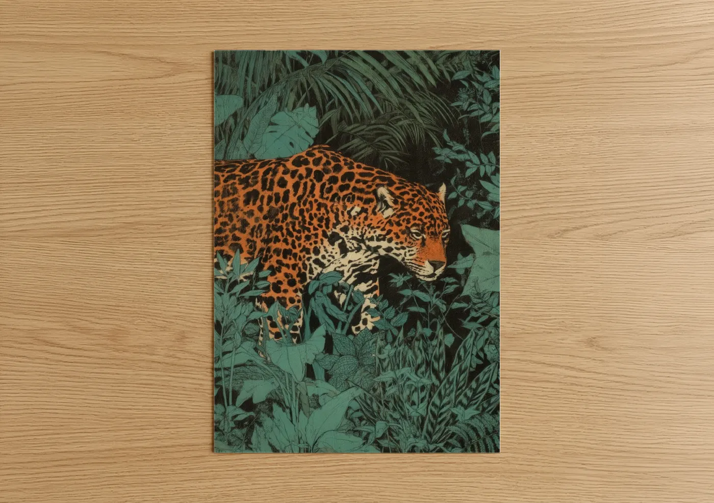 Jungle Jaguar Tropical Wildlife Art Wall Art