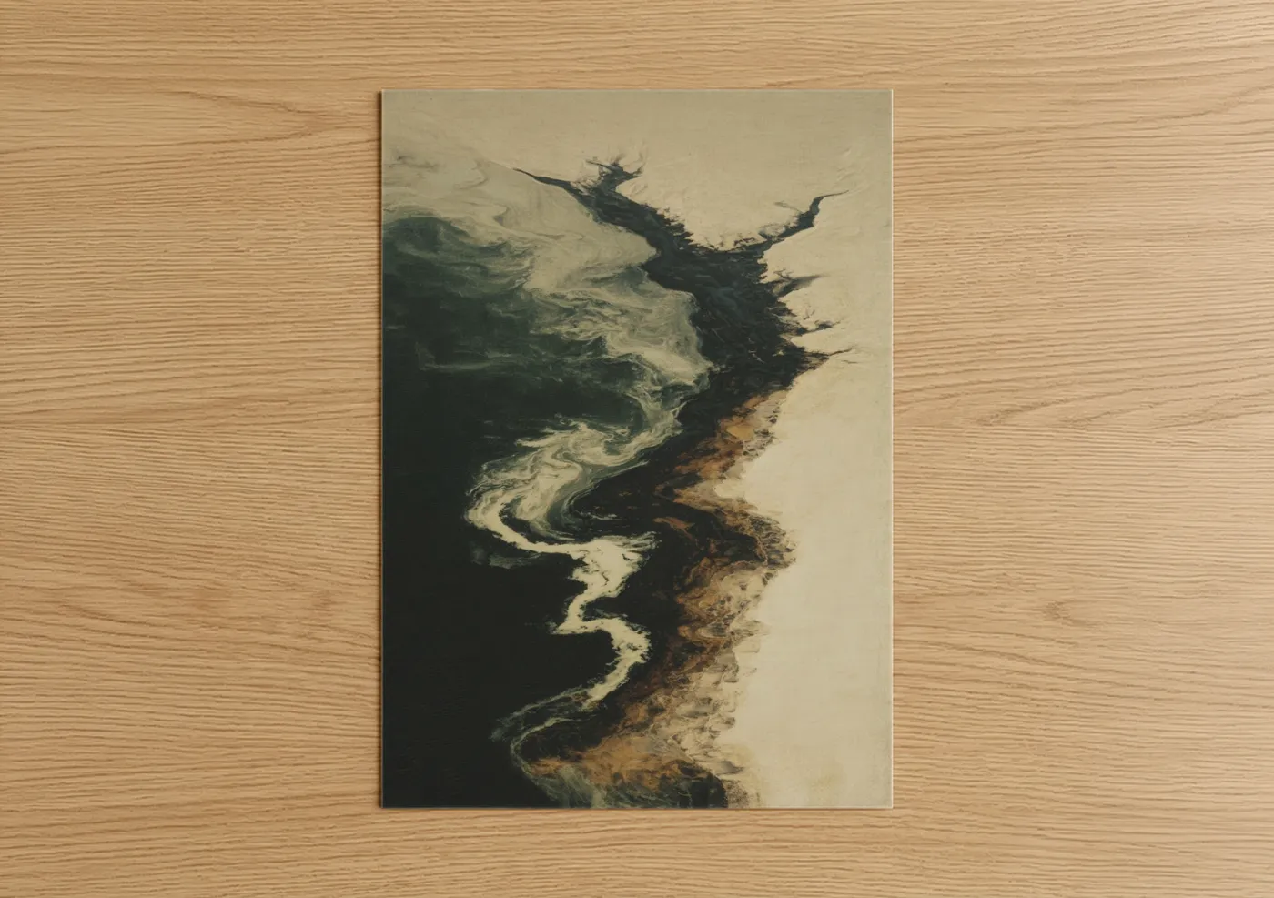 Windswept Coastal Sandy Beach Landscape Wall Art
