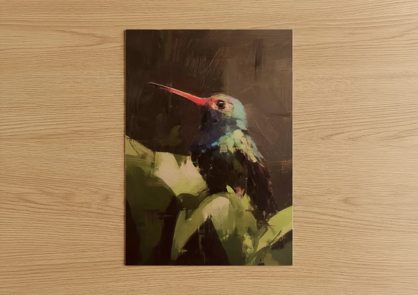 Vibrant Hummingbird Contemporary Wall Art