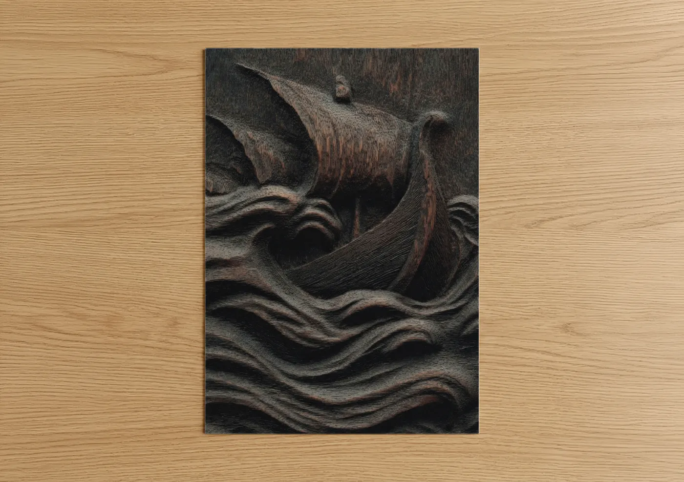 Wooden Teapot Carving Fine Wall Art