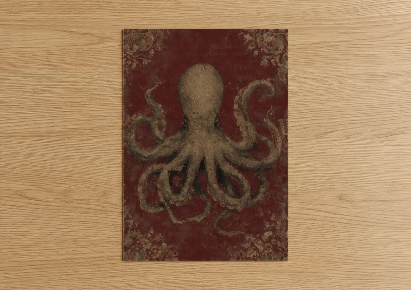 Vintage Octopus Sea Life Wall Art