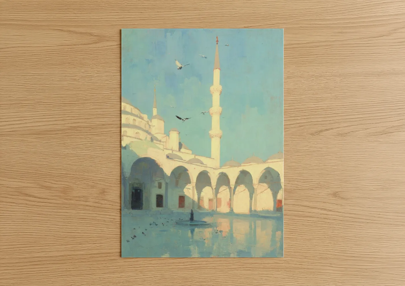 Blue Mosque Courtyard Islamic Architecture Wall Art
