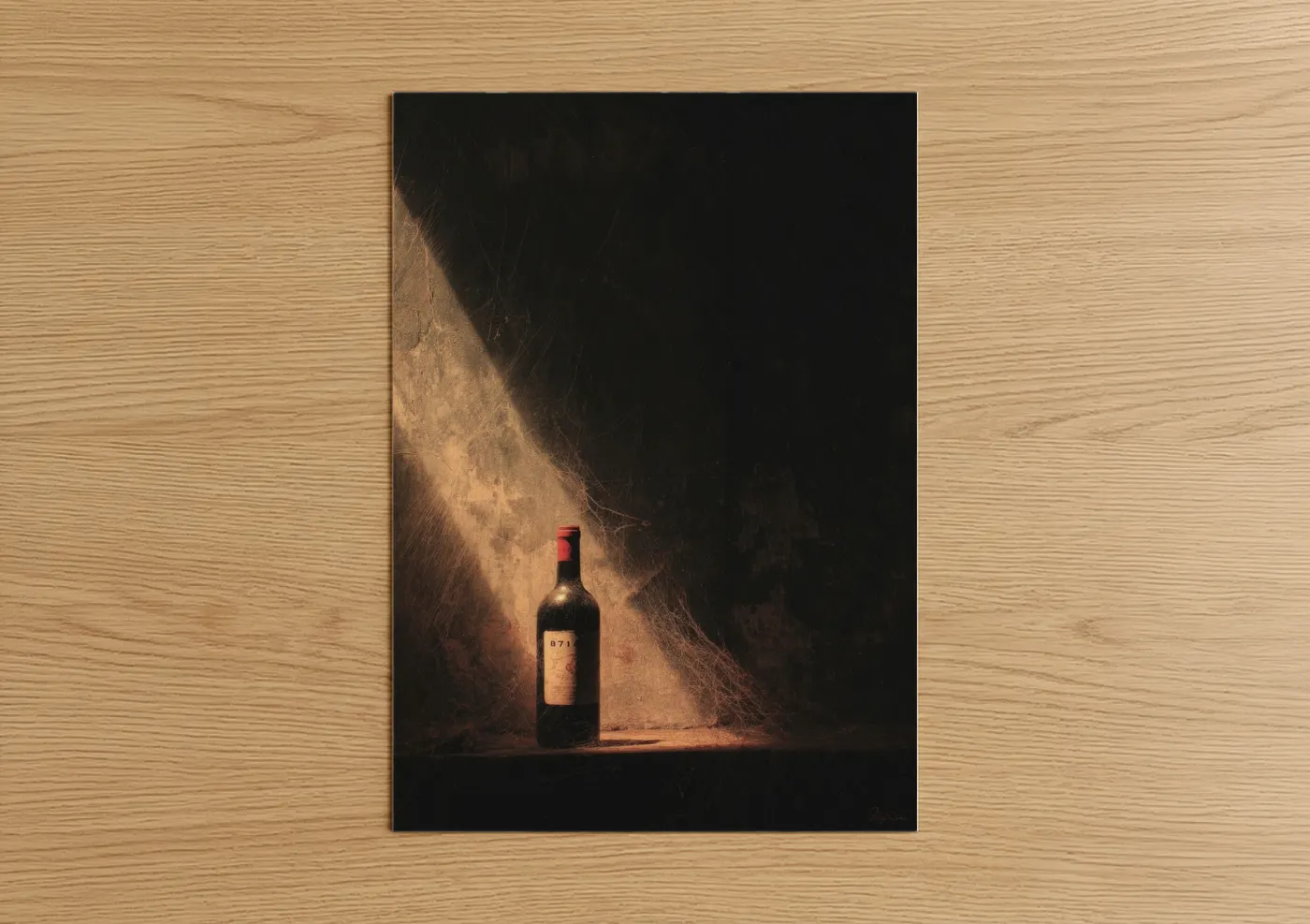 Vintage Wine Cellar Red Wine Bottle Wall Art