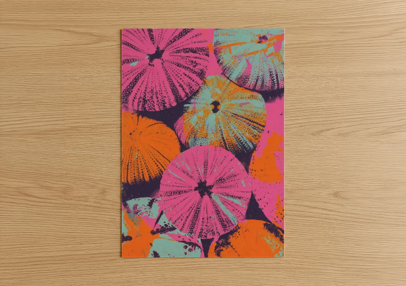 Neon Sea Urchin Pop Wall Art