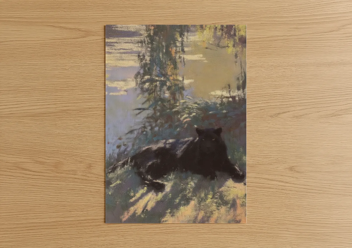 Black Panther Dappled Light Wildlife Wall Art