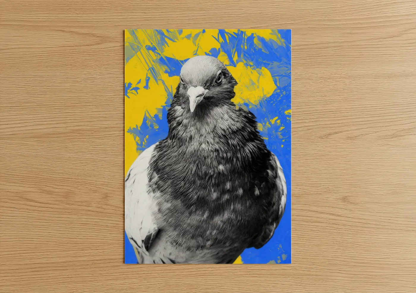 Bold Pigeon Portrait Modern Wall Art
