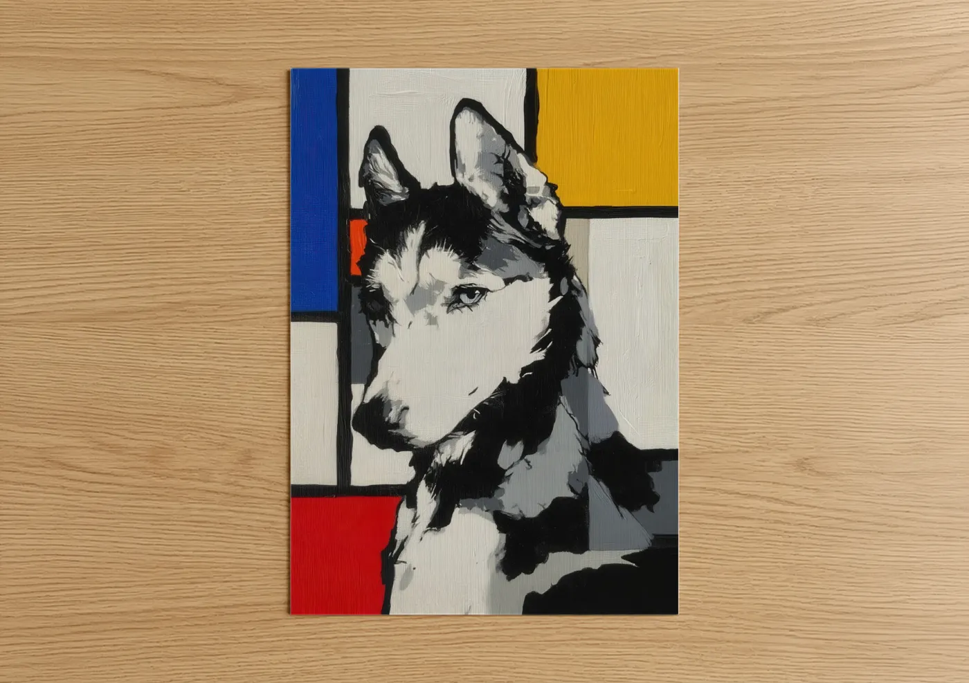 Modern Husky Pop Art Portrait Wall Art