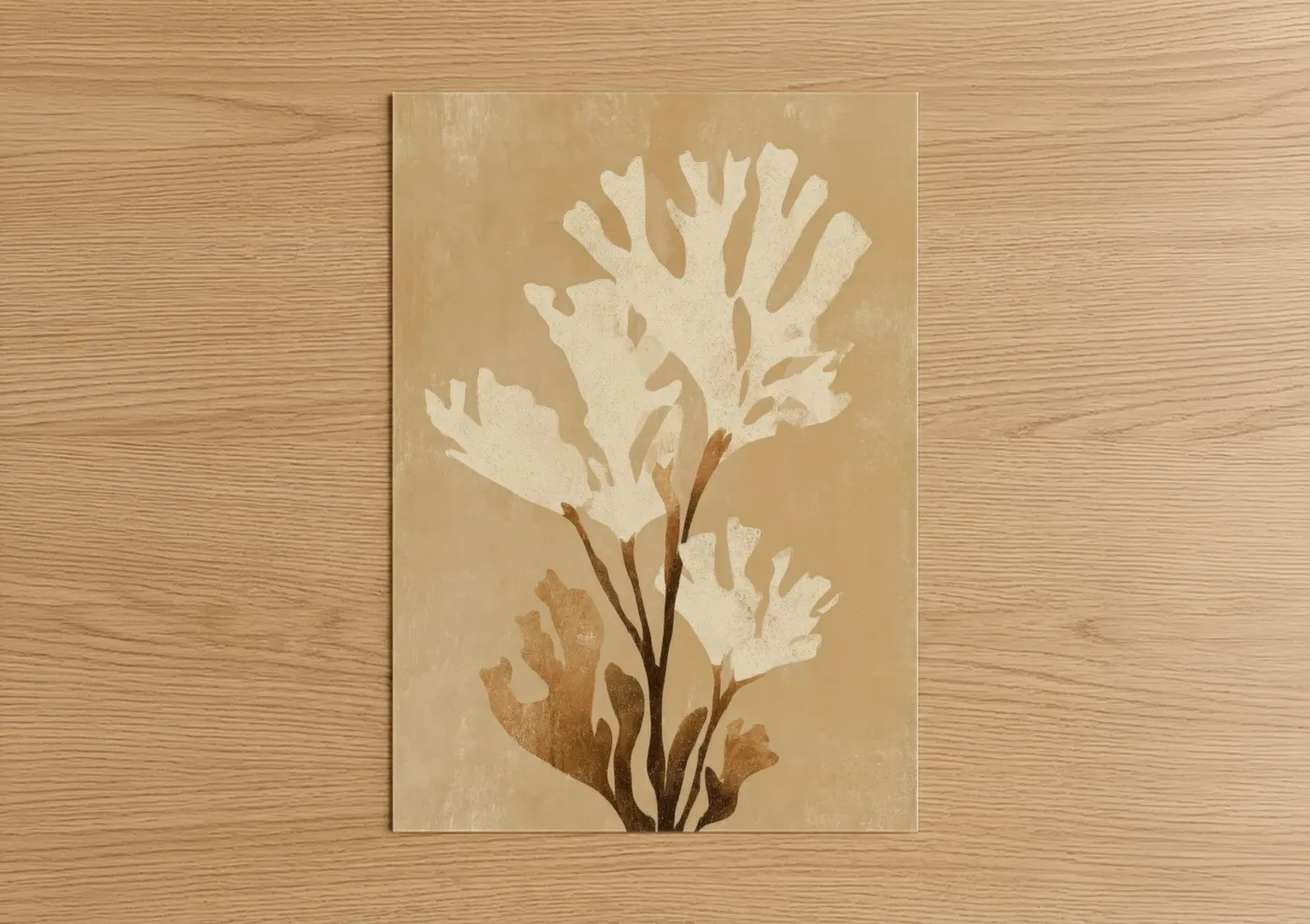 Cream Kauri Tree Botanical Minimalist Wall Art