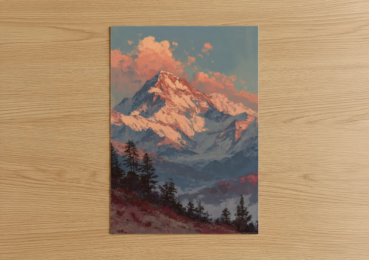Mount Everest Alpine Sunrise Landscape Wall Art