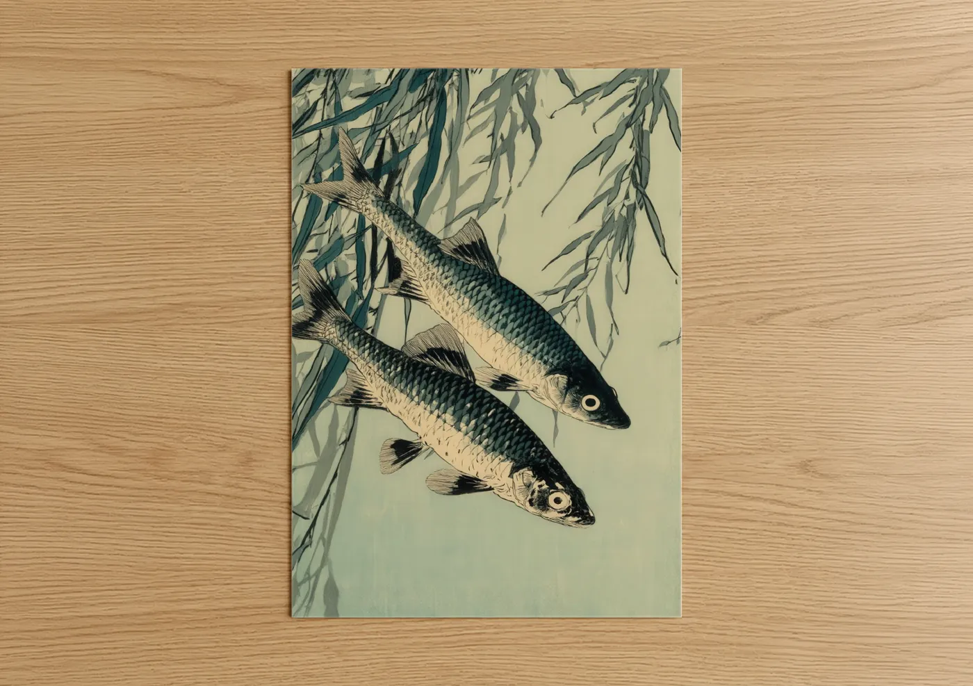 Striped Zebrafish Pair Aquarium Wall Art