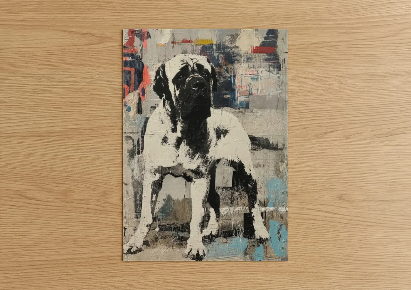 Urban Mastiff Modern Abstract Portrait Wall Art