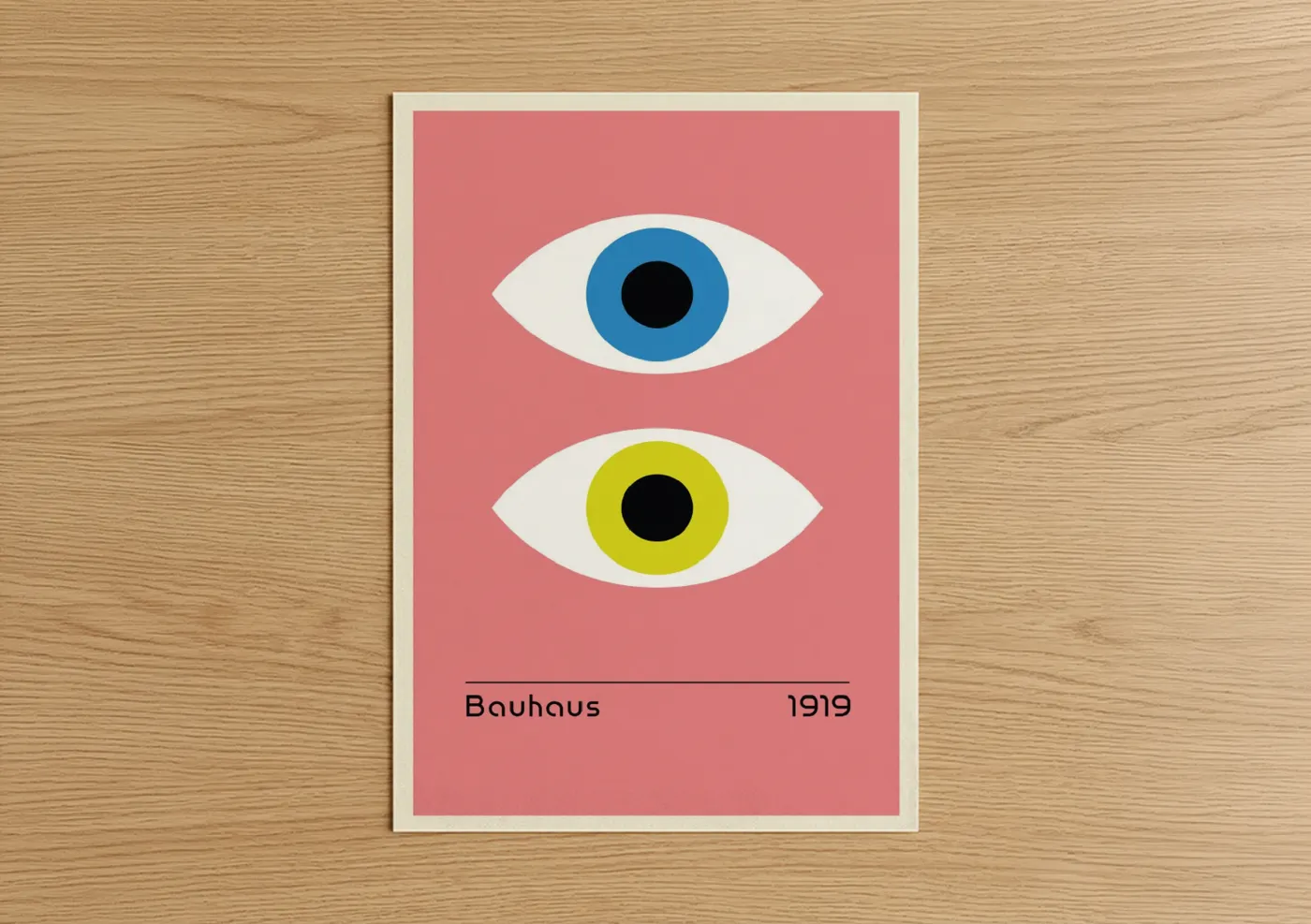 Dual Vision Bauhaus Geometric Abstract Wall Art