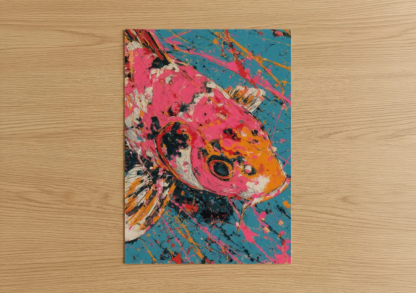 Vibrant Koi Fish Expressionist Wall Art