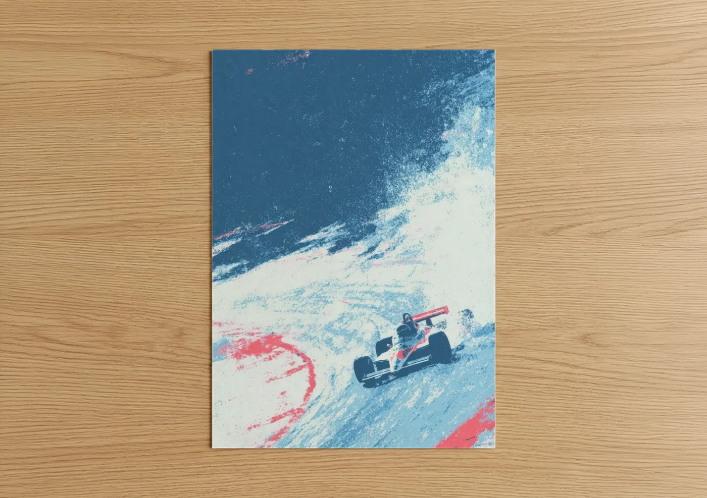 Alpine Racing Car Speed Poster Wall Art