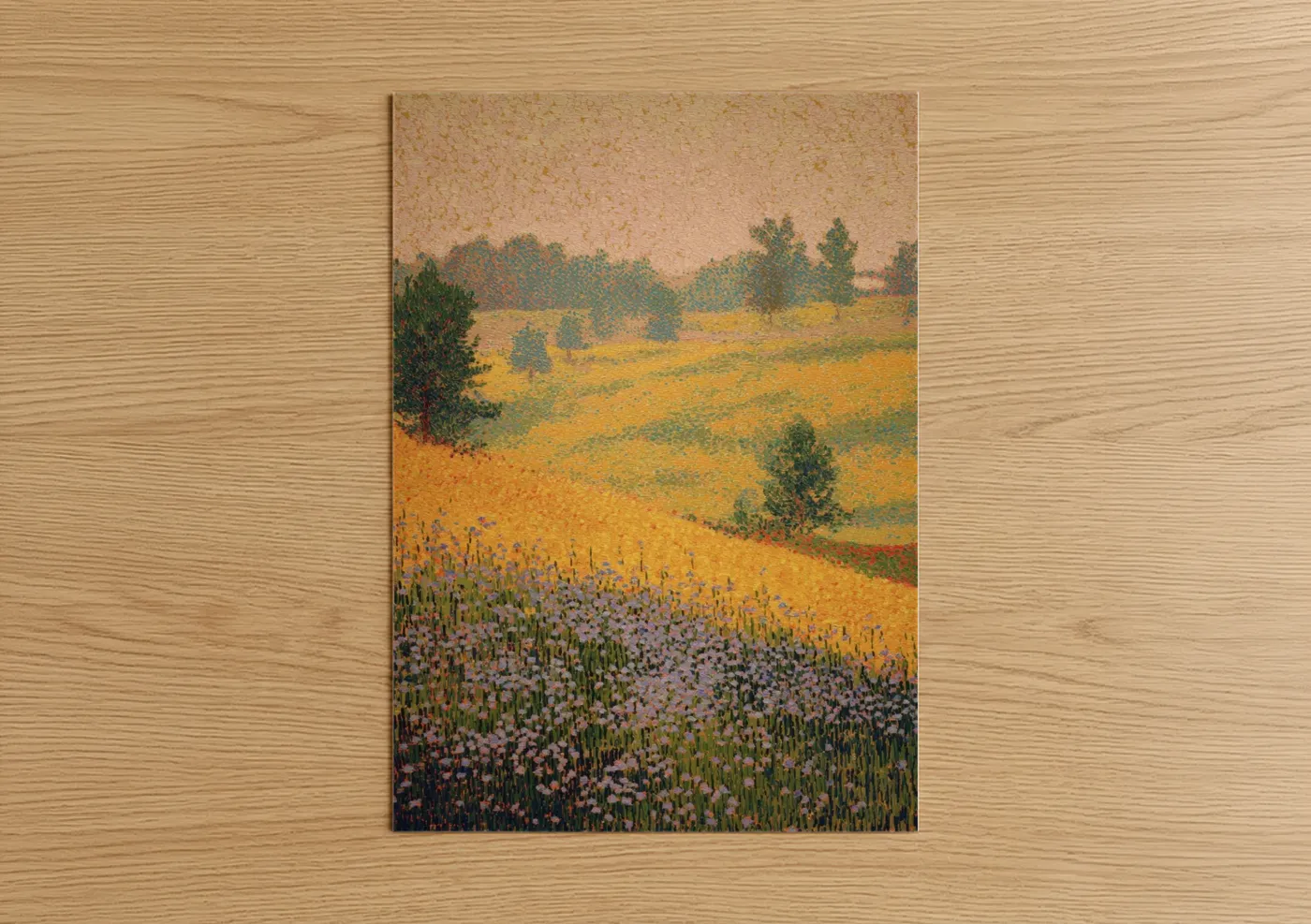 Lavender Field Landscape Impressionist Wall Art
