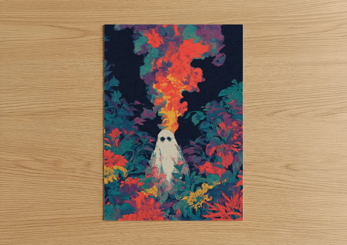 Glowing Ghost Garden Mythical Wall Art