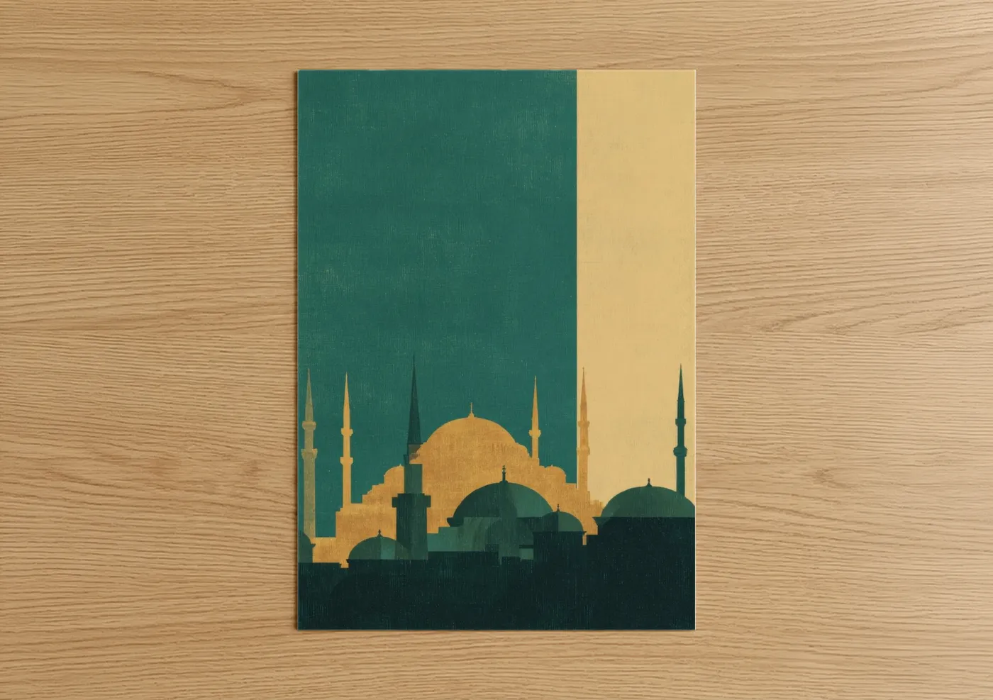 Golden Hagia Sophia Islamic Architecture Wall Art