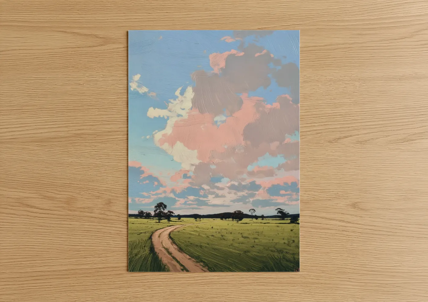 Rural Landscape Golden Hour Sky Wall Art