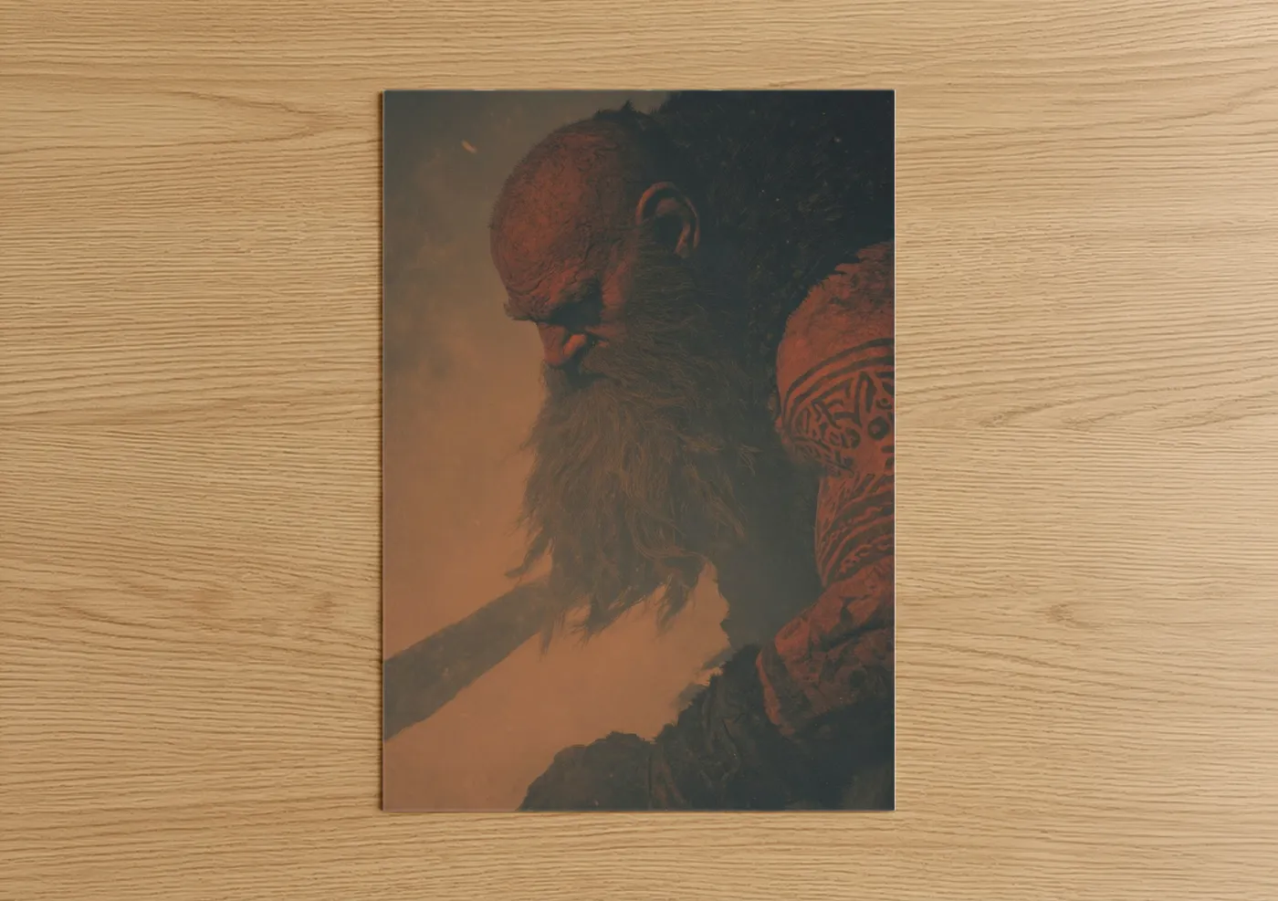 Bearded Dwarf Warrior Fantasy Wall Art