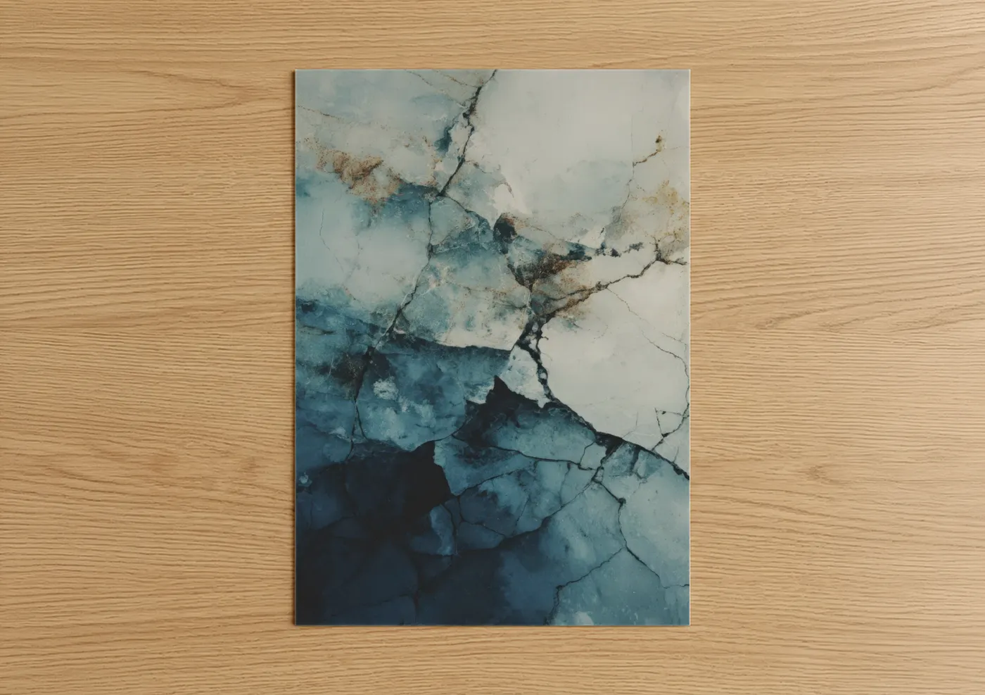 Frozen Fracture Glacier Abstract Wall Art