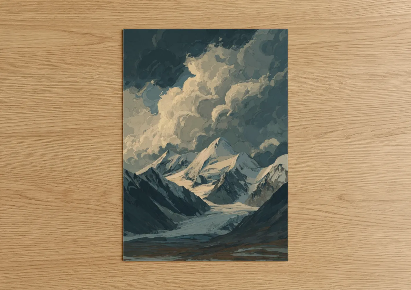 Alpine Glacier Dawn Mountain Landscape Wall Art