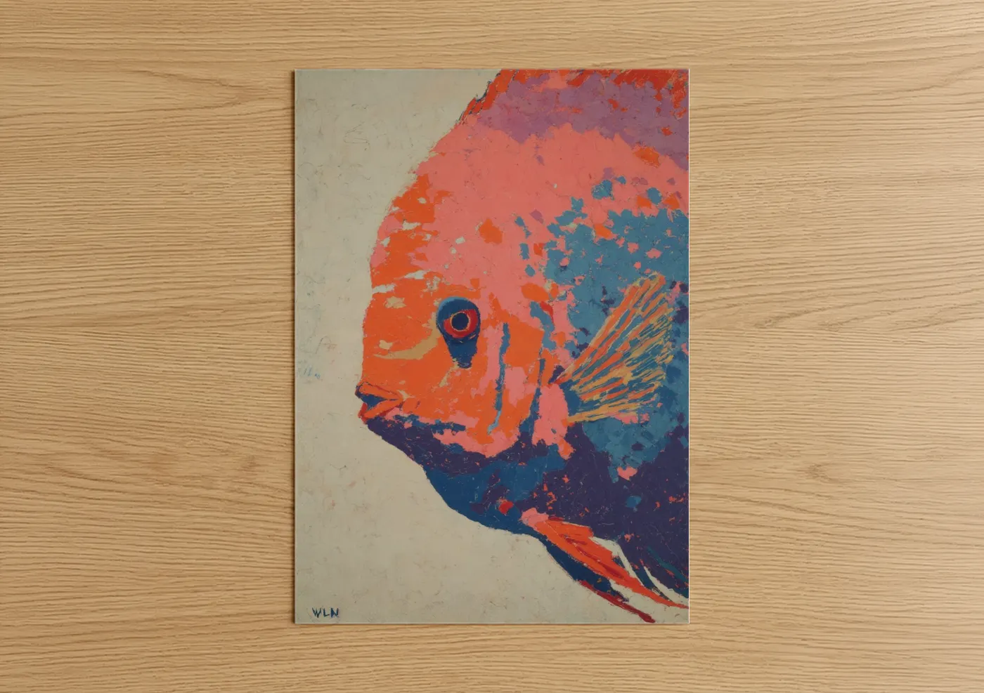 Vibrant Discus Fish Pop Wall Art