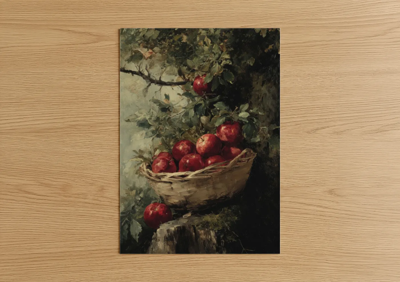 Harvest Apple Basket Still Life Wall Art