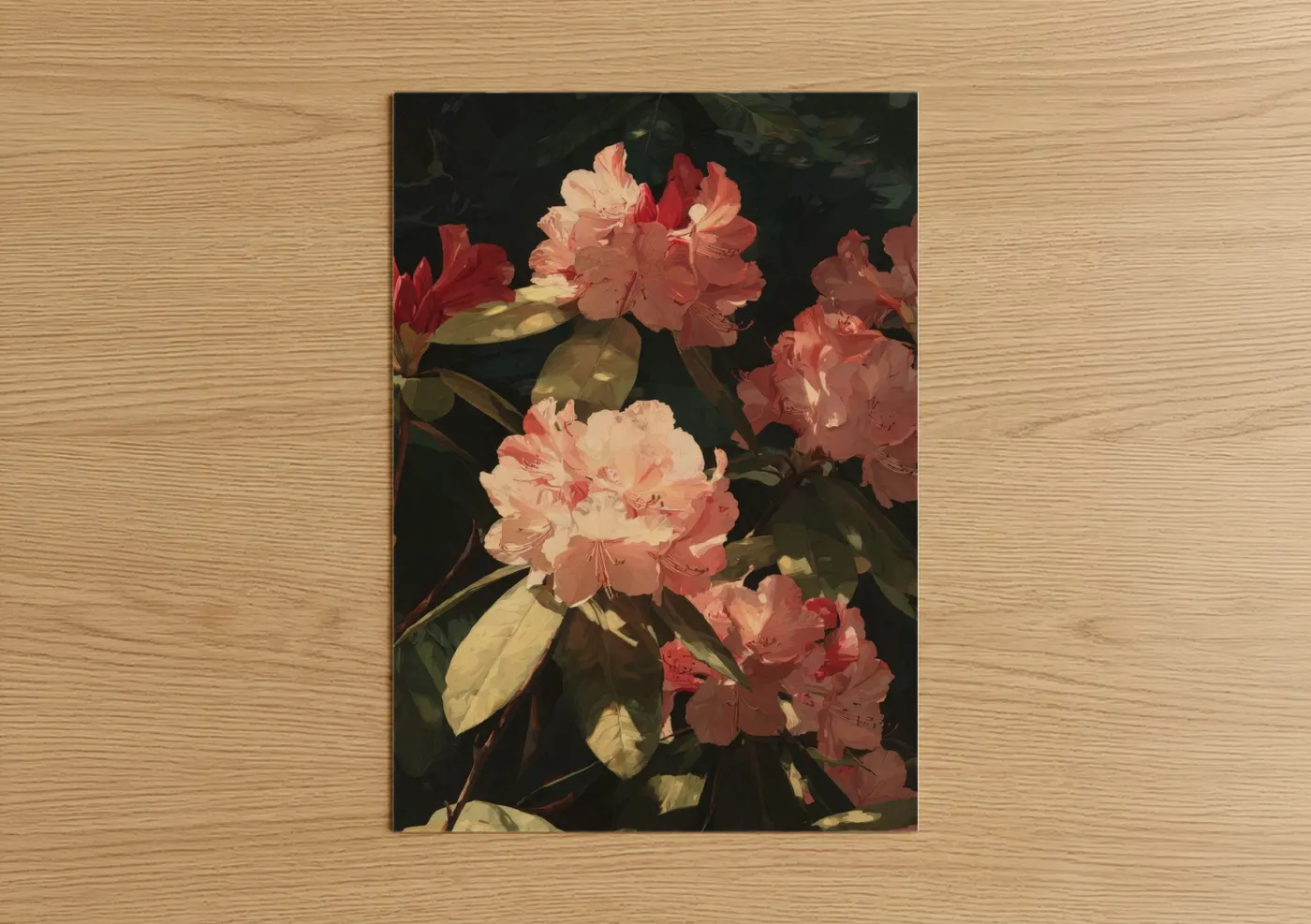 Sunset Rhododendrons Golden Hour Floral Wall Art
