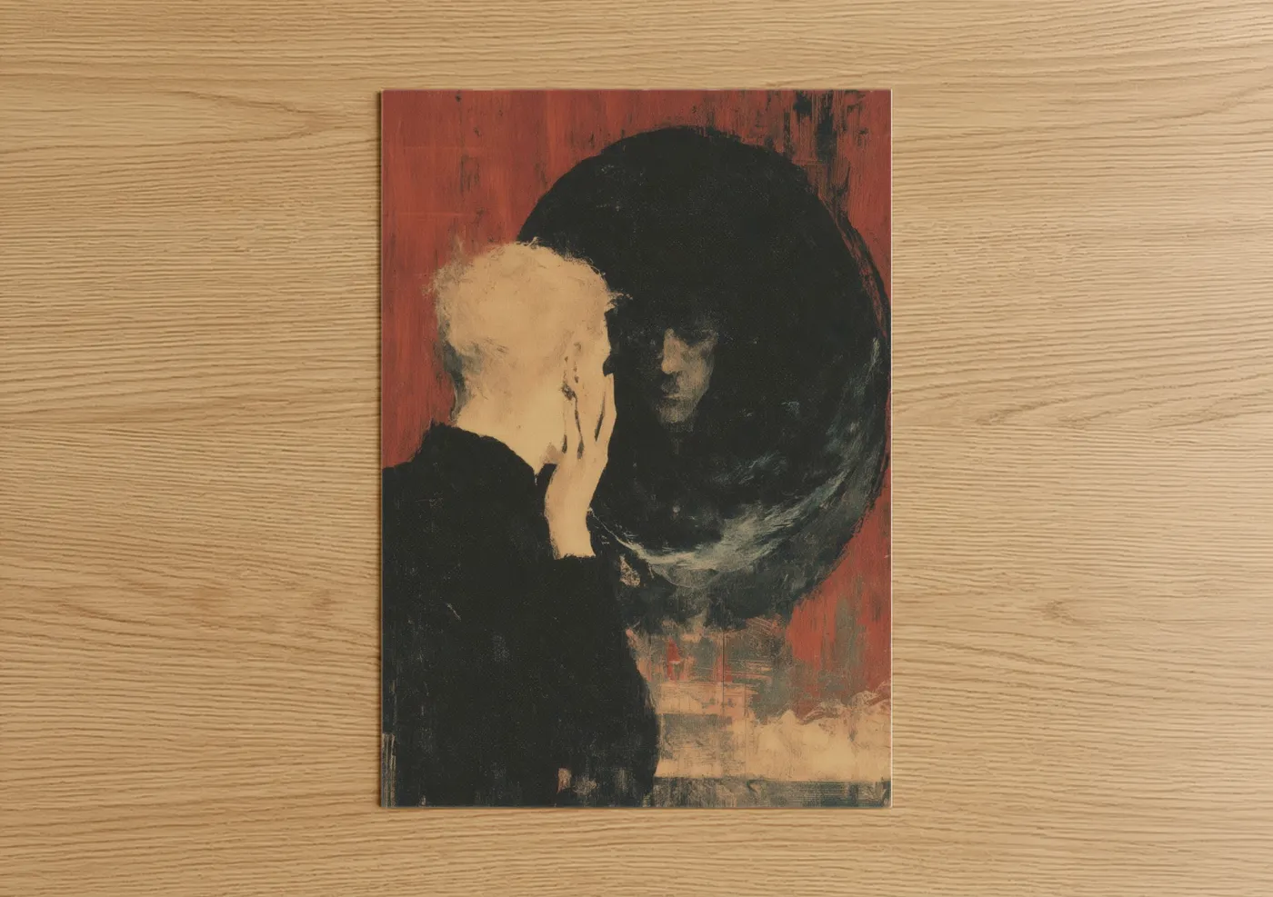 Dark Mirror Reflection Wiccan Wall Art