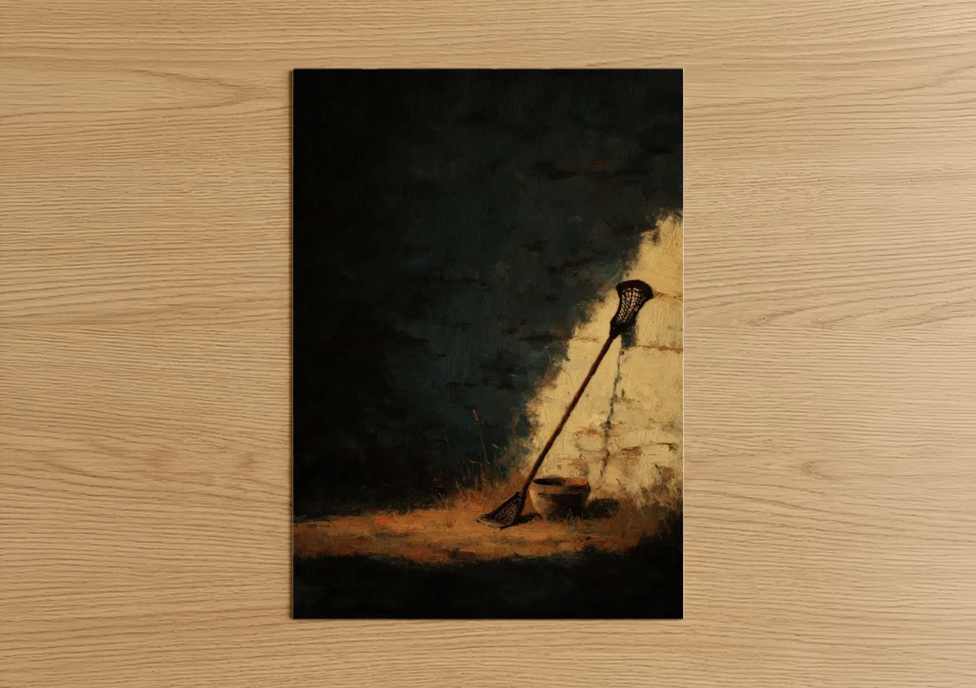 Golden Hour Lacrosse Stick Wall Art