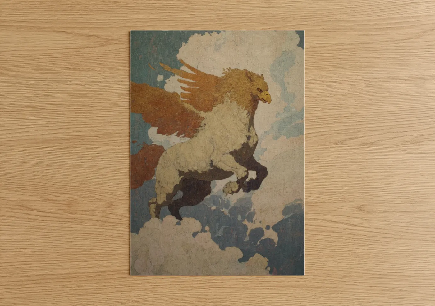 Winged Chimera Mythical Creature Wall Art