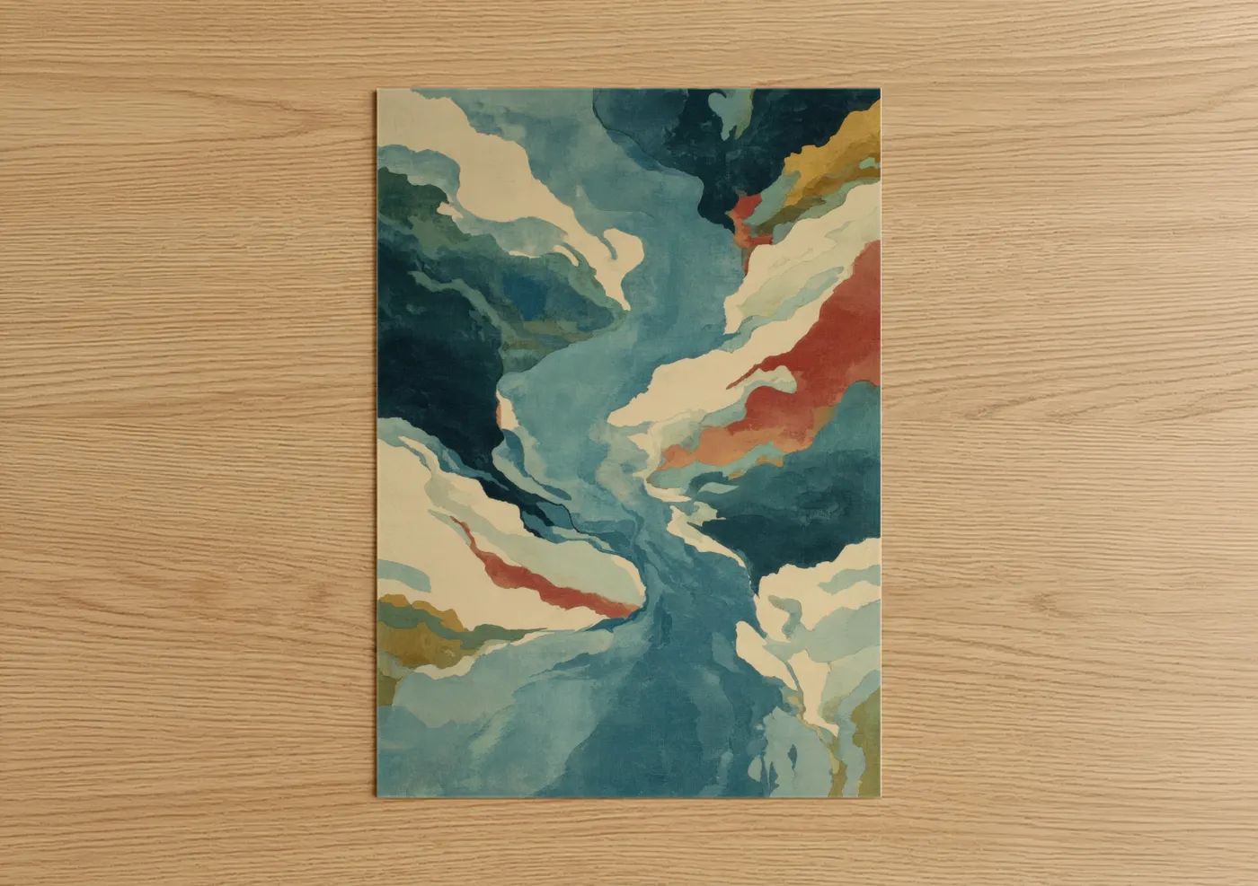 Cascading Waterfall Abstract Wall Art