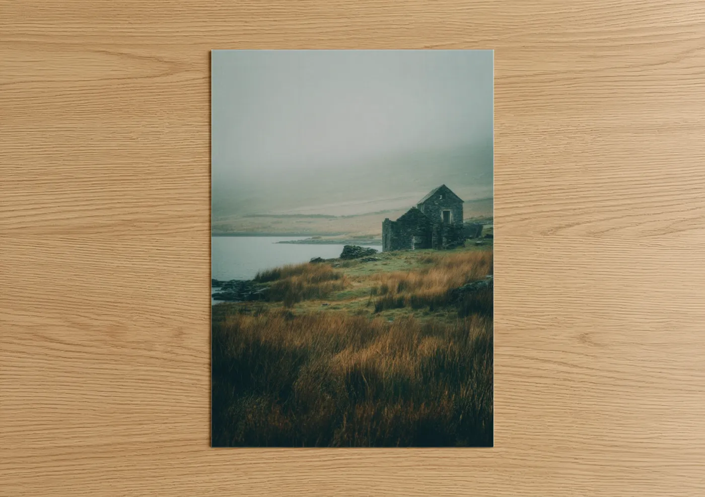 Abandoned Stone Ruins Island Landscape Wall Art