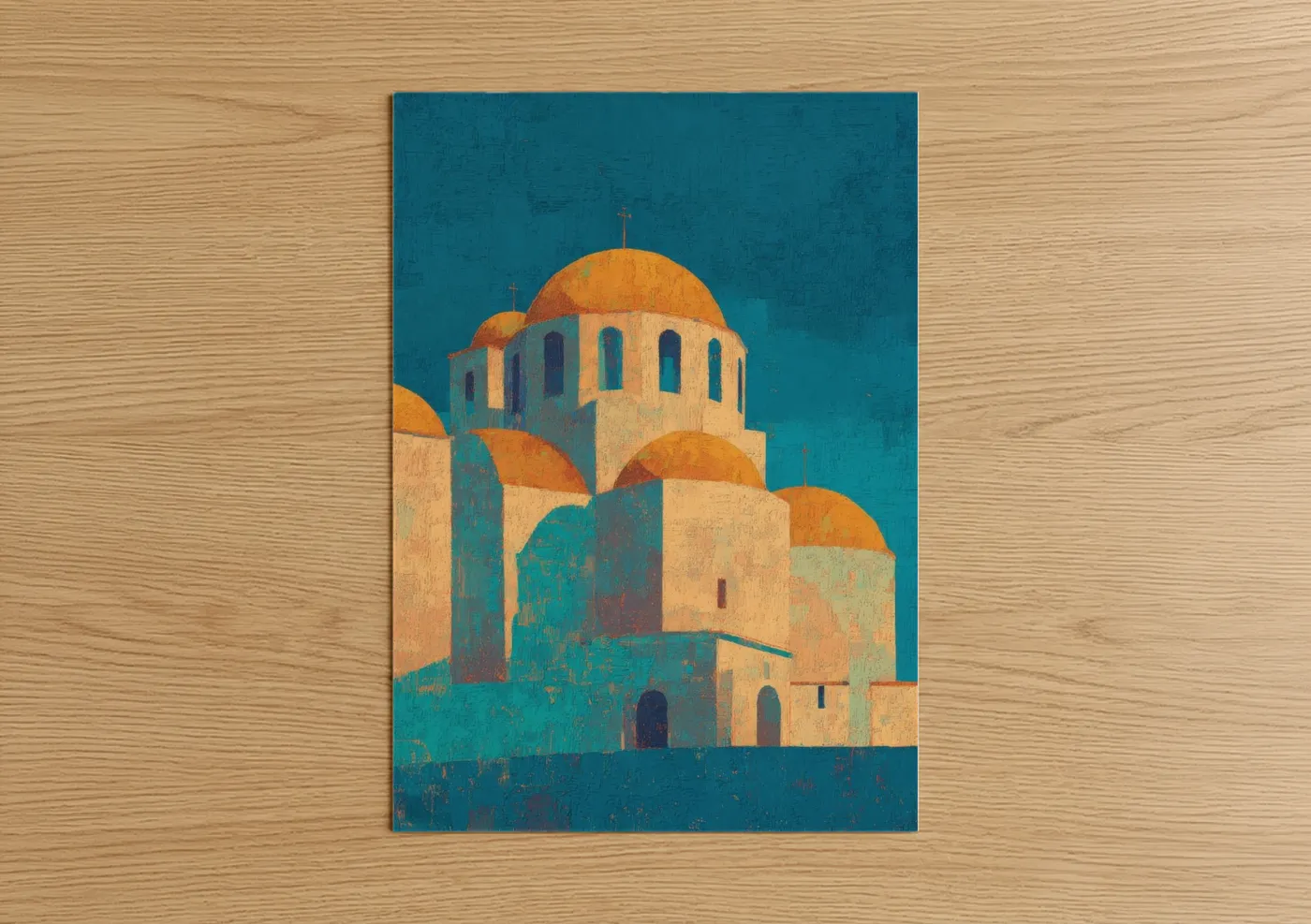 Golden Monastery Dome Architecture Art Wall Art