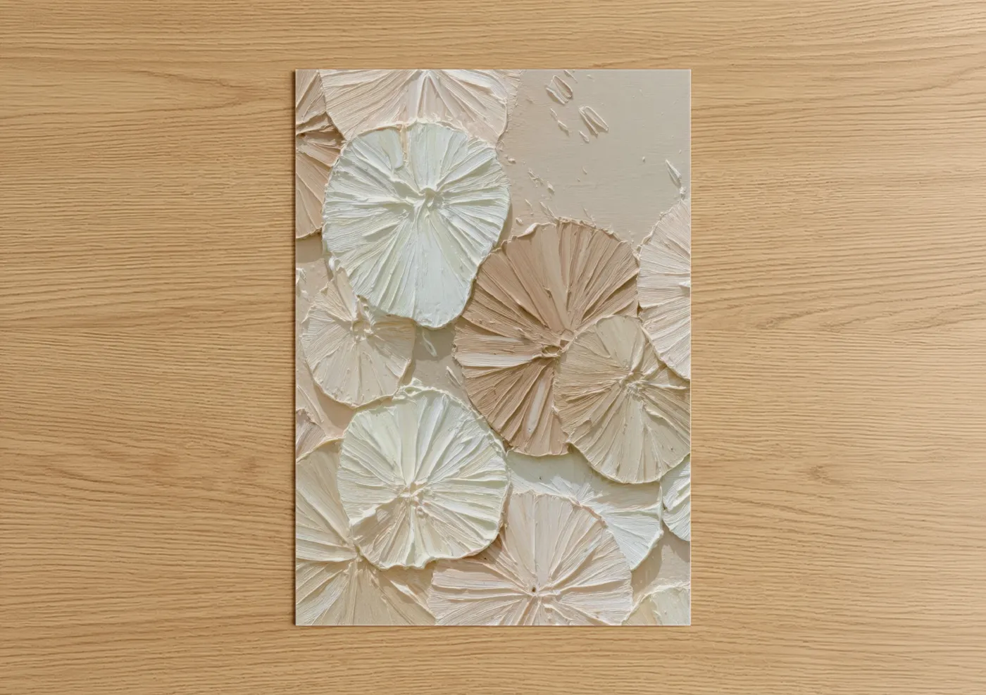 Abstract Minimalist Textured Petal Wall Art