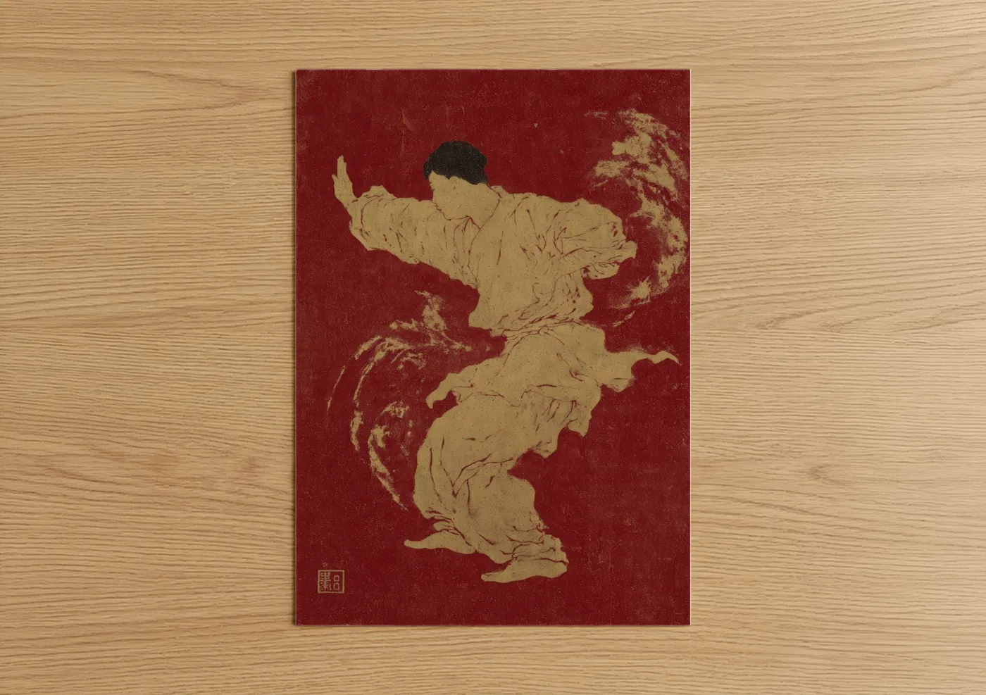 Dynamic Kung Fu Warrior Martial Arts Wall Art