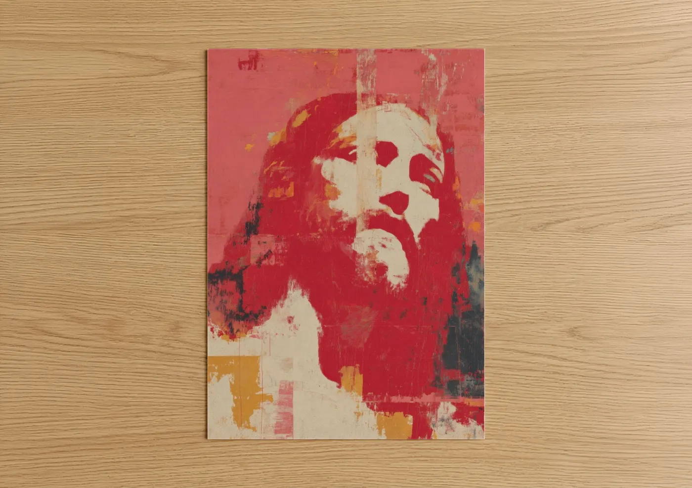 Jesus Christ Pop Art Red Portrait Wall Art
